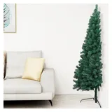 vidaXL Künstlicher Halb-Weihnachtsbaum mit Ständer Grün 120 cm PVC
