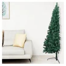 vidaXL Künstlicher Halb-Weihnachtsbaum mit Ständer Grün 120 cm PVC
