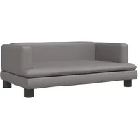 vidaXL Kindersofa Grau 80x45x30 cm Kunstleder