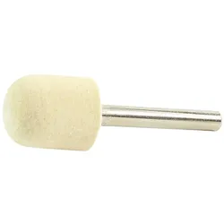 MINI MAX Filz Polierstift, 20 mm x 25 mm, 6 mm Stahlschaft, Merino, Rund