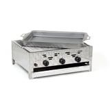 Edelstahl-Brenner 3-flammig 11kW Gasgrill-Bräter-Kombi Grill Gastro Neu K3