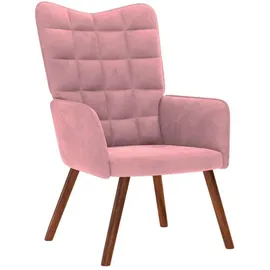 vidaXL Relaxsessel Rosa Samt 80 x 100 x 90 cm Rosa