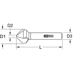 Kegel- und Entgratsenker 90° HSS TiN ø28mm - gold