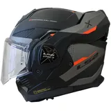 LS2 FF901 Advant X Oblivion Modularhelm - Matt Schwarz/Grau/Orange / XS