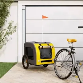 vidaXL Fahrradhundeanhänger gelb/grau