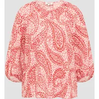 S.Oliver Klassische Bluse, mit Raffungen und Raglanärmeln, Himbeere 38
