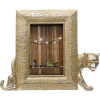 Kare Design Bilderrahmen Leopard, Gold, Handbemalt, Standbilderrahmen, jedes Stück