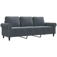 VidaXL 3-Sitzer-Sofa Dunkelgrau 180 cm Samt