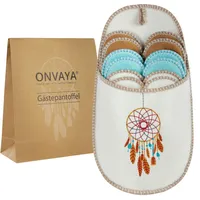 ONVAYA ONVAYA® ABS Gästepantoffel | Traumfänger | 6er Set | Antirutsch Sohle | Hausschuhe | Filzpantoffel | Gr. 36-45 Gästehausschuhe