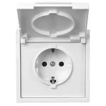 McPower Schuko-Steckdose 250V/16A IP44 Weiß