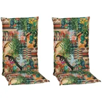 BEO Sitzauflage Hochlehner Texas 2er Set mit Dschungel Design