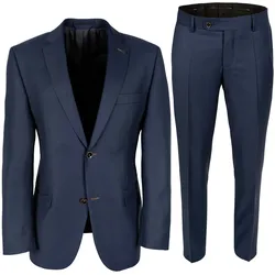 Anzug ROY ROBSON "Regular fit", Herren, Gr. 106, Normalgrößen, blau, 100% Wolle, Anzüge