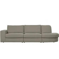 Sofa Family aus Webstoff Rechts, Grau