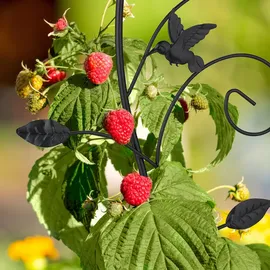 Relaxdays Rankhilfe Blumendesign 110 x 34 cm Schwarz