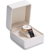 Oirlv Leder Uhrenbox Geschenkbox für Wildleder Reisespeicher High End Uhrenbox Weiß
