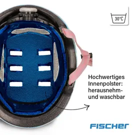 Fischer Fahrradhelm Kinder Plus Splash S/M weiß/bunt