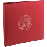 Exacompta 96105E Premium Münzalbum Numismatik mit 5 Seiten für je 43 Münzen in 20, 25 und 30mm, getrennt durch rote Register, Münzenalbum Sammelalbum Ringbuch bordeaux