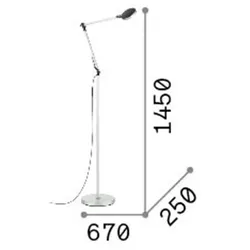 Futura pt1, Weiße technische Stehleuchte, Ideal Lux