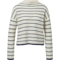 s.Oliver Softer Strickpullover aus Alpakamix Creme/Blau 36