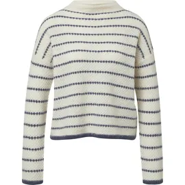 s.Oliver Softer Strickpullover aus Alpakamix Creme/Blau 36