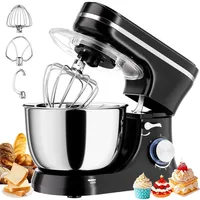 GUIVACI Küchenmaschine 5L – Knetmaschine mit 1000W, 8+ P Geschwindigkeiten, 3 Rührwerkzeuge, Spritzschutz, Teigschaber & Eiertrenner, für Brot & Kuchen