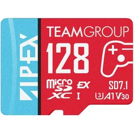 Team Group TSDXC128GIV1001 Speicherkarte - rot/blau, MicroSD Express)
