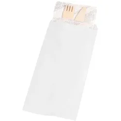 MONOUSO - Bestecktaschen Weiß 11x24cm (125 Stück)