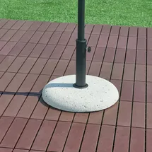 casa.pro Schirmständer Bitritto Beton Ø 45 x 6 cm Weiß