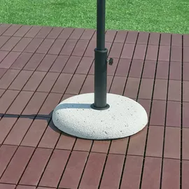 casa.pro Schirmständer Bitritto Beton Ø 45 x 6 cm Weiß