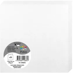 Pollen 250x Doppelkarte Pollen 135x135mm 210g - Perlmuttweiß 12885C