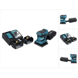 Makita DBO 480 RT Akku Schwingschleifer 18 V 112 x 102 mm + 2x Akku 5,0 Ah + Ladegerät