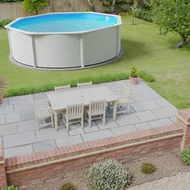 Planet Pool Stahlwandpool rund 0,4 mm 350 x 120 cm