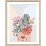 Pro-Art gerahmtes Wandbild Slim Scandic Flowers on the Face V, 42,5x32,5 cm