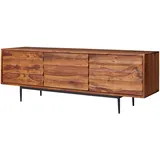 FineBuy TV Lowboard FB51426 Holz Fernsehkommode Massiv Landhaus Fernsehschrank