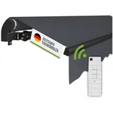 empasa Gelenkarmmarkise "START PLUS" elektronische Markise für Balkon & Terrasse, mit Fernbedienung grau 350 cm x 250 cm