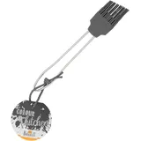 Birkmann, universeller Backpinsel mit Silikonkopf und Griff aus Edelstahl, lebensmittelecht und hitzebeständig bis 230 °C, spülmaschinengeeignet, grau, 18,5 x 3 cm