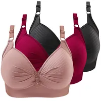 CSKJ Dünner BH Damen Ohne Bügel Bügelloser Soft Bustier Damen Nahtloser BH Ohne Bügel mit zusätzlicher BH-Verlängerung - 90C