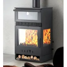 Teba TKS 15 Stahl Schwarz/Abdeckplatte Glas