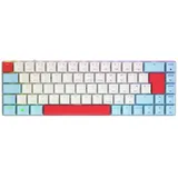 Cherry MX-LP 2.1 Compact Wireless weiß/hellblau/rot, MX LOW PROFILE RGB SPEED, USB/Bluetooth, UK (G80-3860LVAGB-0)