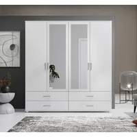 SchlafKONTOR Pol Power Kleiderschrank Ivar 180 x 190 cm Dekor Weiß