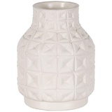 BigBuy Home Vase weiß Keramik 22 x 22 x 28 cm