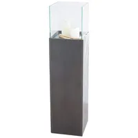 Vivanno Windlicht-Säule 100 cm Kerzenständer in Beton-Optik Anthrazit, Deko