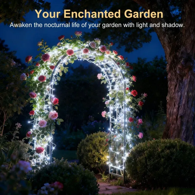 VIVREAL 2 Stück Solar-Kupferdraht-Lichterketten – 8 m (26 ft) 80 LEDs, kaltweiß, wasserdichte Outdoor-Lichterketten für Garten, Terrasse & Feiertagsdekoration, Neujahrsverkauf, Top-Geschenkideen