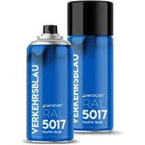 Microtec® Sprühlack | 400ml | hochwertiges Acryllackspray | matt oder glänzend | Sprühfarben für Metall, Holz, Kunststoff u.v.m. | große Farbauswahl (Blau matt - RAL 5017)