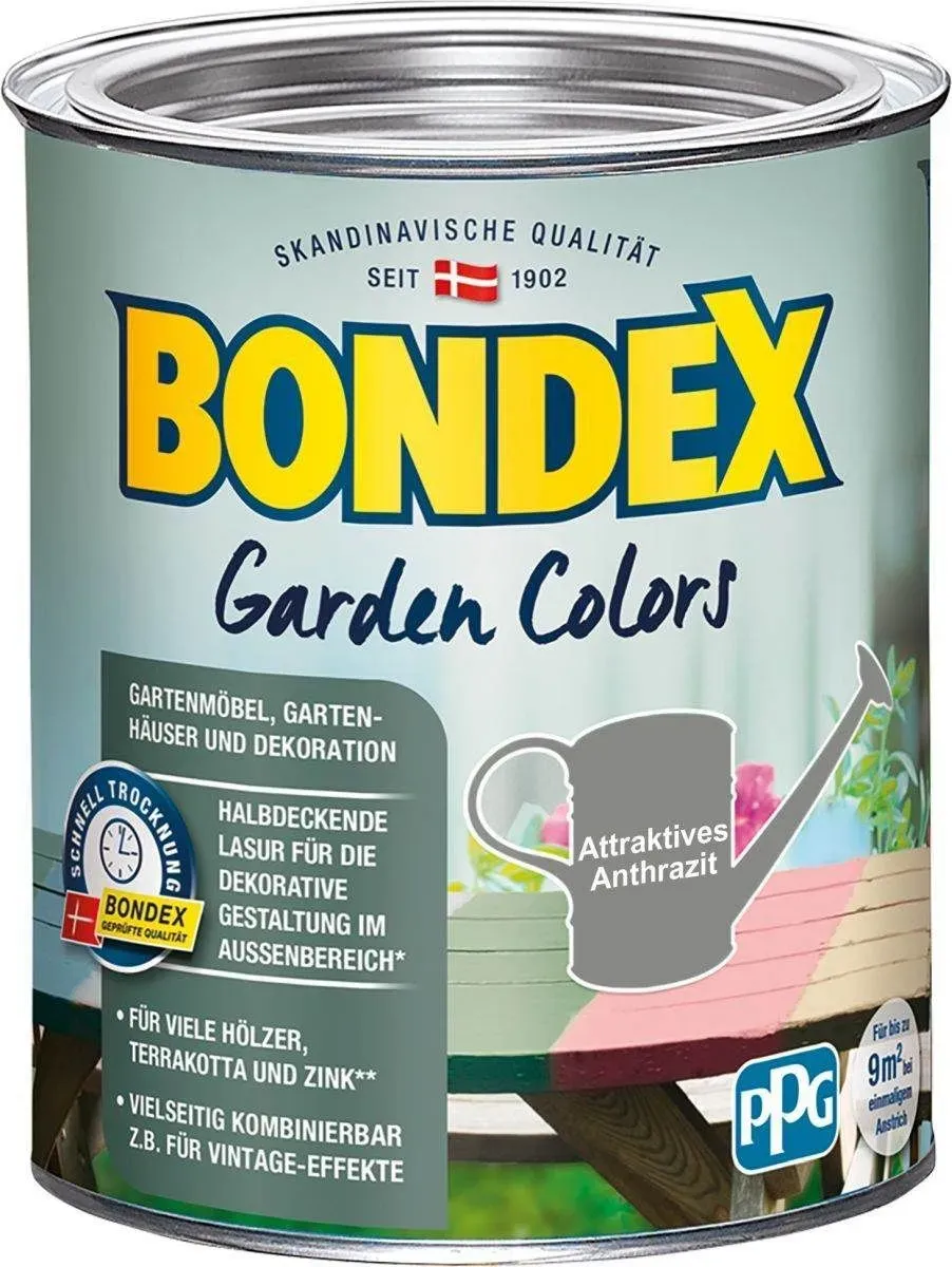 BONDEX Garden Colors halbdeckende Farbe, 0,75l, 12 Farben, leichte Verarbeitung, strapazierfähig