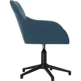 vidaXL Bürostuhl Drehbar Samt Blau