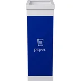 Paperflow Mülleimer 60 l Weiß, Blau