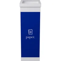 Paperflow Mülleimer 60 l Weiß, Blau