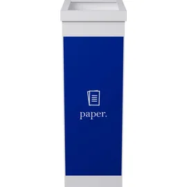 Paperflow Mülleimer 60 l Weiß, Blau