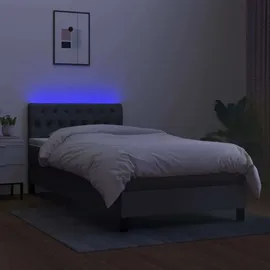 vidaXL Boxspringbett 100 x 200 cm Dunkelgrau